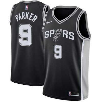 Nike San Antonio Spurs #9 Tony Parker Black Youth NBA Swingman Icon Edition Jersey